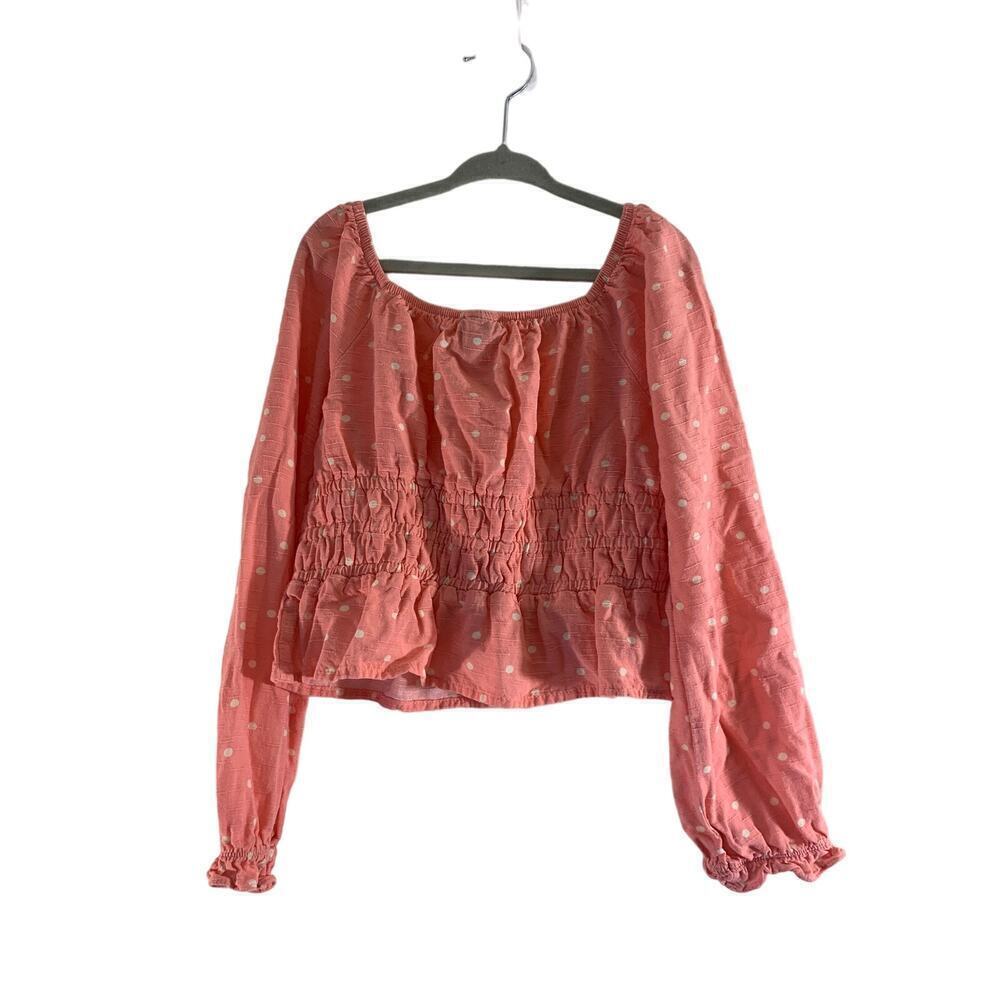 ART CLASS Girl’s Polka Dot Long Sleeve Top / Size: Small 6-7 - Picture 2 of 6